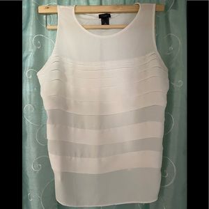 Ann Taylor factory white sleeveless size medium blouse
